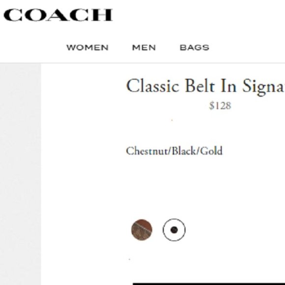 $79 NWT *FINAL PRICE* (Large) COACH CLASSIC BELT IN SIGNATURE CANVAS - Picture 7 of 8